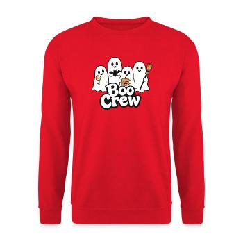Boo Crew Halloween Ghosts - Unisex Sweatshirt - red - Front - Alina (178cm) & Michal (187cm)