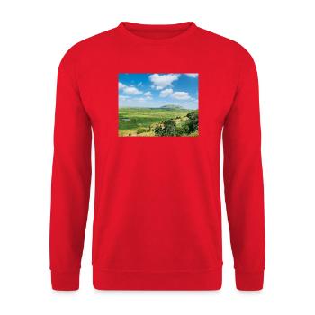 Paysage steppe avec un lac - Sweat-shirt Unisexe - rouge - Devant - Alina (178cm) & Michal (187cm)