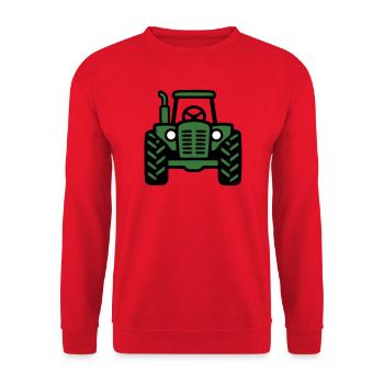 Logo de vue frontale du tracteur - Sweat-shirt Unisexe - rouge - Devant - Alina (178cm) & Michal (187cm)