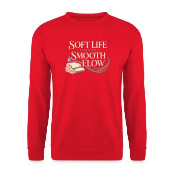 Lymphsystem Lymphdrainage Wellness Geschenk - Unisex Pullover - Rot - Vorne - Alina (178cm) & Michal (187cm)