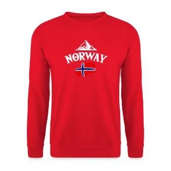 Vacances en Norvège dans les fjords de Norge Voyage en Scandinavie - Sweat-shirt Unisexe - rouge - Devant - Alina (178cm) & Michal (187cm)