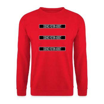 Citation d’amateur de science-fiction accro à la science-fiction - Sweat-shirt Unisexe - rouge - Devant - Alina (178cm) & Michal (187cm)