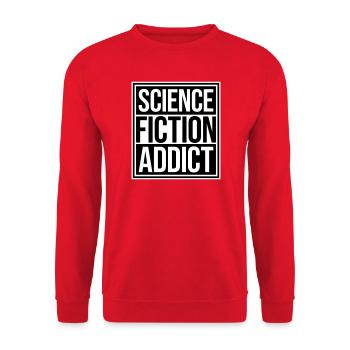 Citation d’amateur de science-fiction accro à la science-fiction - Sweat-shirt Unisexe - rouge - Devant - Alina (178cm) & Michal (187cm)