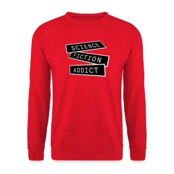 Citation d’amateur de science-fiction accro à la science-fiction - Sweat-shirt Unisexe - rouge - Devant - Alina (178cm) & Michal (187cm)