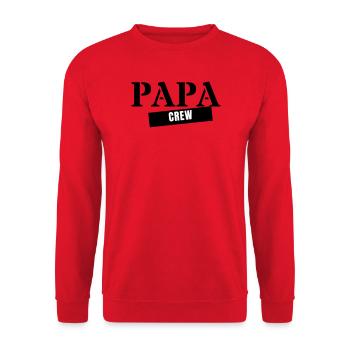 Dad Crew - Father Father's Day Family Matching Look - Unisex Sweatshirt - red - Front - Alina (178cm) & Michal (187cm)