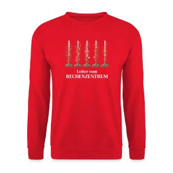 Rechenzentrum Design Gartengeräte Rechen Leiter - Unisex Pullover - Rot - Vorne - Alina (178cm) & Michal (187cm)