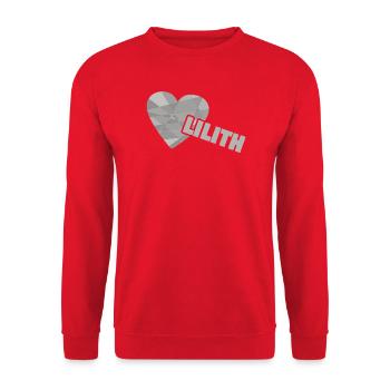Heart Lilith - Unisex Sweatshirt - red - Front - Alina (178cm) & Michal (187cm)