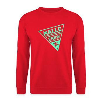 Mille Crew Mint Triangle Patch - Unisex Pullover - Rot - Vorne - Alina (178cm) & Michal (187cm)