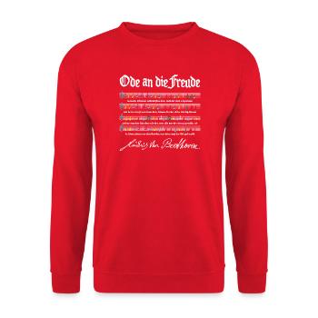 Ode to Joy - Unisex Sweatshirt - red - Front - Alina (178cm) & Michal (187cm)