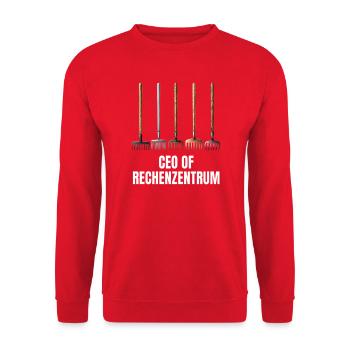 CEO of Rechenzentrum Gärtner Garten Gartenarbeit - Unisex Pullover - Rot - Vorne - Alina (178cm) & Michal (187cm)