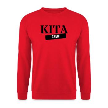 Kita Crew - Erzieherin Kindergarten Team Geschenk - Unisex Pullover - Rot - Vorne - Alina (178cm) & Michal (187cm)