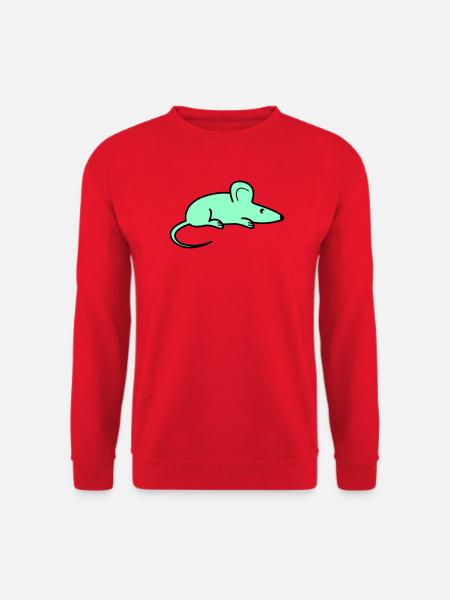 Mint Mouse Silhouette - Unisex Sweatshirt - red