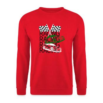 Racing - Unisex Pullover - Rot - Vorne - Alina (178cm) & Michal (187cm)
