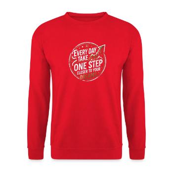 A dream step - Unisex Sweatshirt - red - Front - Alina (178cm) & Michal (187cm)