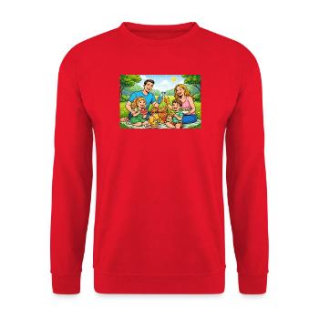 Paix... Tout le monde en a besoin. - Sweat-shirt Unisexe - rouge - Devant - Alina (178cm) & Michal (187cm)