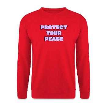 Protect Your Peace - Unisex Sweatshirt - red - Front - Alina (178cm) & Michal (187cm)