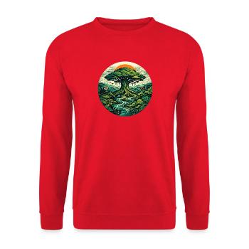 Traum vom Amazonas - Unisex Pullover - Rot - Vorne - Alina (178cm) & Michal (187cm)