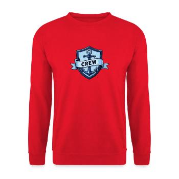 Crew Emblem Anchor Shield - Unisex Sweatshirt - red - Front - Alina (178cm) & Michal (187cm)