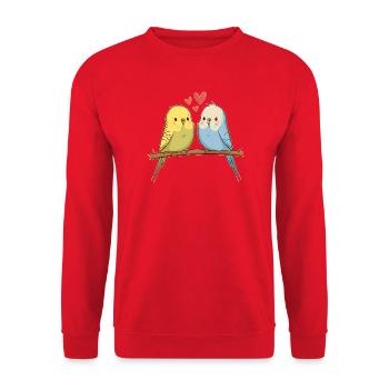 Budgies - Unisex Sweatshirt - red - Front - Alina (178cm) & Michal (187cm)