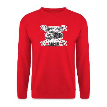 Armin als Brummi - Unisex Pullover - Rot - Vorne - Alina (178cm) & Michal (187cm)