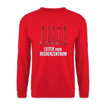 Leiter Vom Rechenzentrum Gartenarbeit Gärtner - Unisex Pullover - Rot - Vorne - Alina (178cm) & Michal (187cm)