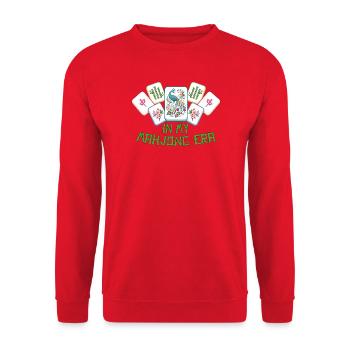 Club social de jeux de Mahjong Ère du Mahjong - Sweat-shirt Unisexe - rouge - Devant - Alina (178cm) & Michal (187cm)