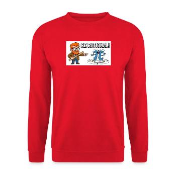 Be Rational Math Cartoon - Unisex Sweatshirt - red - Front - Alina (178cm) & Michal (187cm)