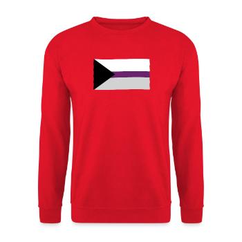 Demisexual Pride Flag - Unisex Sweatshirt - red - Front - Alina (178cm) & Michal (187cm)
