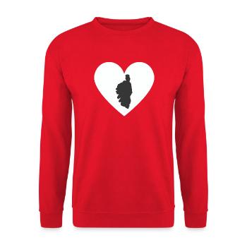 Corsica heart - Unisex Sweatshirt - red - Front - Alina (178cm) & Michal (187cm)