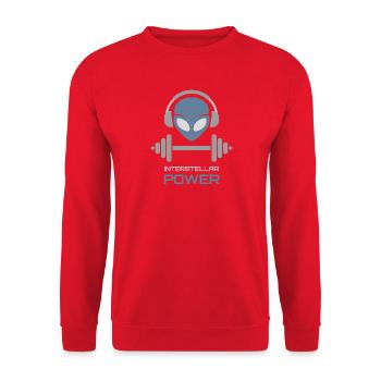 Powerlifting Alien Fitness Gym - Unisex Pullover - Rot - Vorne - Alina (178cm) & Michal (187cm)