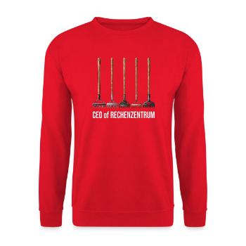 CEO of Data Center Gardener Gardener Garden - Unisex Sweatshirt - red - Front - Alina (178cm) & Michal (187cm)
