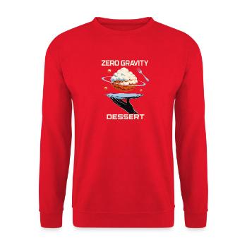 Zero Gravity Dessert – Weltraumkuchen - Unisex Pullover - Rot - Vorne - Alina (178cm) & Michal (187cm)