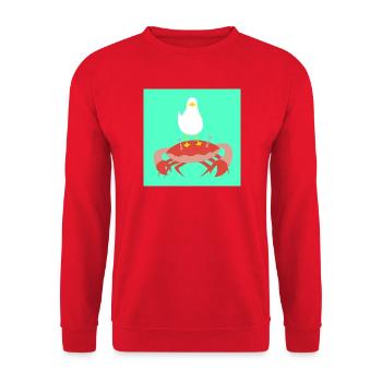 Crabby mint - Unisex Pullover - Rot - Vorne - Alina (178cm) & Michal (187cm)