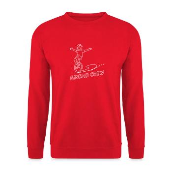 Einrad Crew – Einradfahren Zirkus Kinder Vektor - Unisex Pullover - Rot - Vorne - Alina (178cm) & Michal (187cm)