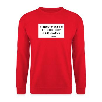 red flag - Unisex Pullover - Rot - Vorne - Alina (178cm) & Michal (187cm)