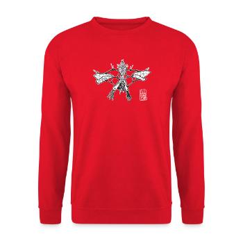 Métazoaire Libelluloïdae - Sweat-shirt Unisexe - rouge - Devant - Alina (178cm) & Michal (187cm)