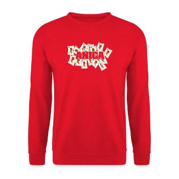 Herzdame Anica - Unisex Pullover - Rot - Vorne - Alina (178cm) & Michal (187cm)