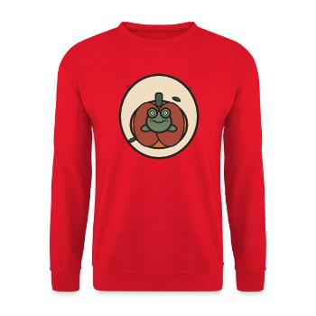 Grenouille de Kawaii dans la citrouille - Sweat-shirt Unisexe - rouge - Devant - Alina (178cm) & Michal (187cm)