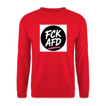 AntiAfd Round Statement - Unisex Sweatshirt - red - Front - Alina (178cm) & Michal (187cm)