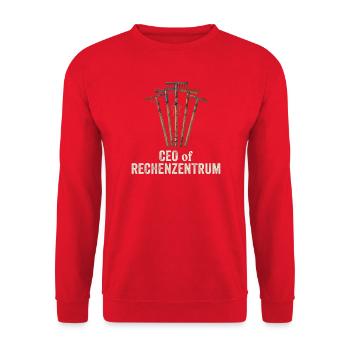 Leiter Vom Rechenzentrum Gartenarbeit Gärtner - Unisex Pullover - Rot - Vorne - Alina (178cm) & Michal (187cm)