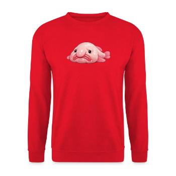 Blobfisch - Unisex Pullover - Rot - Vorne - Alina (178cm) & Michal (187cm)