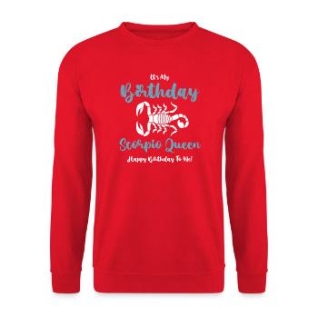 Zodiac sign Scorpio - Unisex Sweatshirt - red - Front - Alina (178cm) & Michal (187cm)