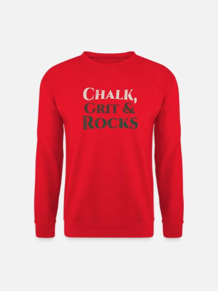 Chalk Grit & Rocks Motif - Unisex Sweatshirt - red