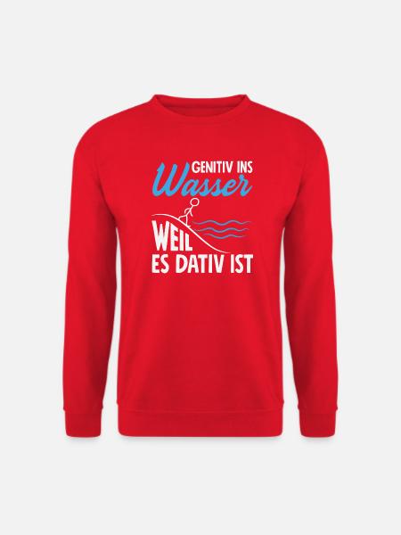 Genitiv Dativ Grammatik - Unisex Pullover - Rot
