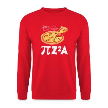 Formule Math Pizza Pi - Sweat-shirt Unisexe - rouge - Devant - Alina (178cm) & Michal (187cm)