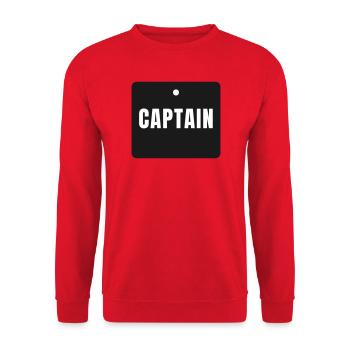 Captain Badge - Captain Team Sports Gift - Unisex Sweatshirt - red - Front - Alina (178cm) & Michal (187cm)