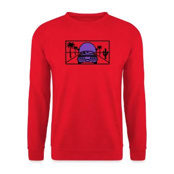 Graphisme de route de nuit - Sweat-shirt Unisexe - rouge - Devant - Alina (178cm) & Michal (187cm)