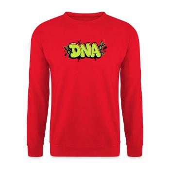DNA Lettering Graffiti - Unisex Sweatshirt - red - Front - Alina (178cm) & Michal (187cm)