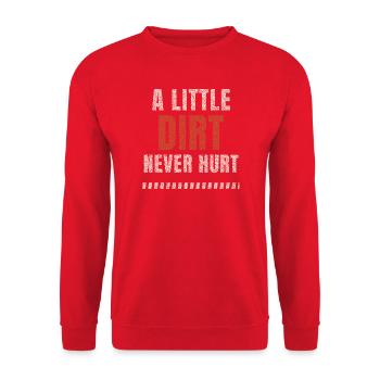A Little Dirt Never Hurt Motocross - Unisex Sweatshirt - red - Front - Alina (178cm) & Michal (187cm)