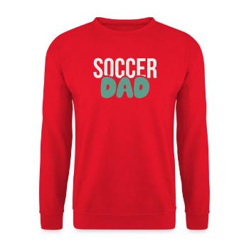 Soccer Dad Bold Style  - Unisex Sweatshirt - red - Front - Alina (178cm) & Michal (187cm)